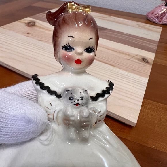Vintage Josef Originals MINDY with her Cat Ceramic Figurine, Knick Knack - Picture 5 of 10